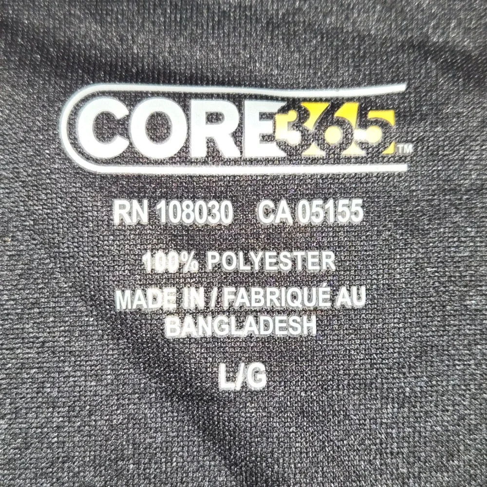 CORE365 Men's Black Long Sleeve Performance Polo Shirt L/G‎ - Picture 2 of 8